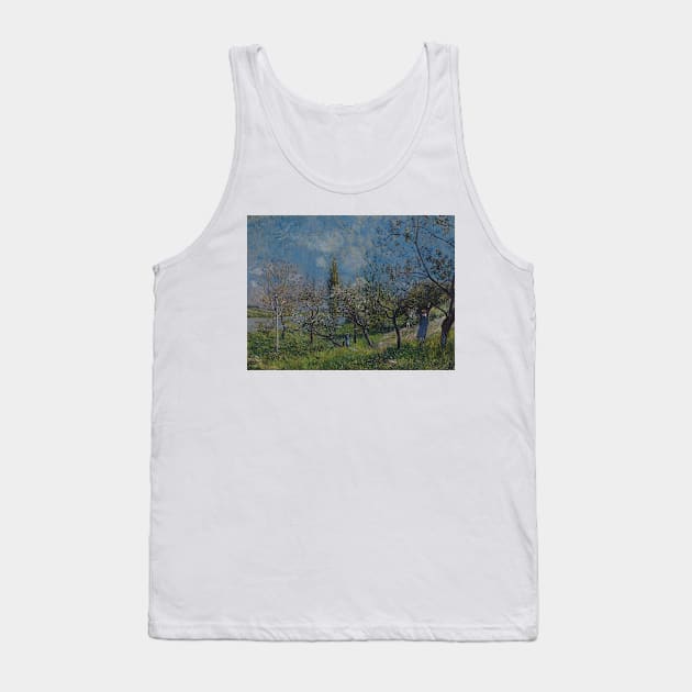 Orchard in Spring, by Alfred Sisley Tank Top by Classic Art Stall